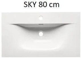 Szafka pod umywalkę TALIA CASELLA 2S 80cm dąb casella/czarny mat COMAD