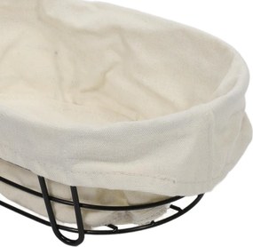 Koszyk na chleb Bistro, owalny, metalowy stelaż