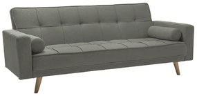 Rozkładana sofa oliwkowoszara NESTOR VELVET