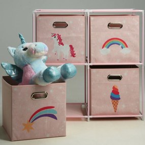Storage Solutions Szafka dziecięca z 4 pojemnikamido przechowywania, 68 x 35 x 70 cm