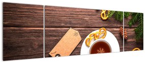 Obraz - kubek z dekoracjami (170x50 cm)