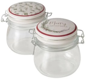 Słoik z porcelanową pokrywką CHARLENE, 450 ml