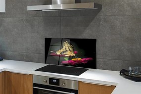 Panel Szklany Delikatny Motyl na Płatku