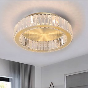 LAMPA KRYSZTAŁOWA PLAFON APP1722-C 50cm ZŁOTA SZCZOTKOWANA