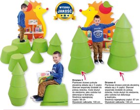 Zestaw klocków piankowych do przedszkola i żłobka Drzewo 3