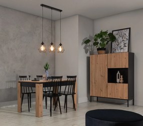 Lampa wisząca BENIGNE III czarna ELTAP