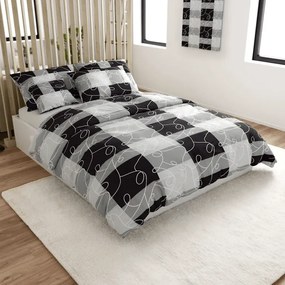 PrzytulneMieszkanie.pl PrzytulneMieszkanie.pl Bawełniana pościel SQUARES BLEND szara Rozmiar pościeli: 70 x 90 cm | 140 x 200 cm