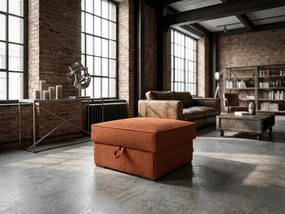 Terakotowy taboret SMART COSARO z miejscem do przechowywania 65x65 cm