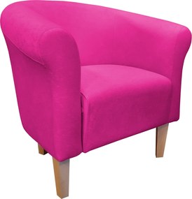 Fotel Milo tkanina Mikrofaza : Kolor nogi - Drewno, Kolor tkaniny - 10 MIKROFAZA, Wysokość nogi - 20 cm