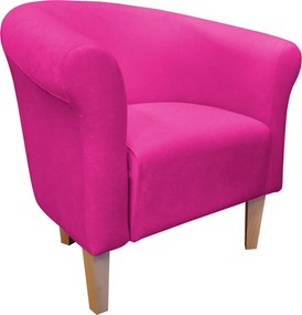Fotel Milo tkanina Mikrofaza stylowy fotel do salonu i sypialni : Kolor nogi - Drewno, Kolor tkaniny - 10 MIKROFAZA, Wysokość nogi - 20 cm