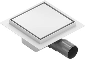 Mexen Flat-Q M13 wpust podłogowy kwadratowy 12 x 12 cm, biały - 1210012