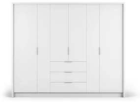 Biała szafa 255x217 cm Wells – Cosmopolitan Design