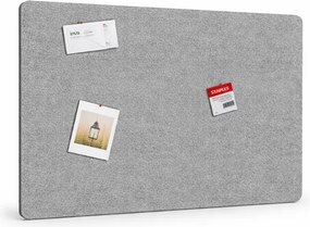 Tablica akustyczna 120x80 cm, zaokrąglone rogi, szara