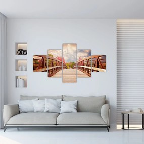 Obraz - drewniany most (125x70 cm)
