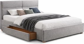 Jasnoszare Łóżko Z Zagłówkiem G2-H58