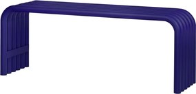 Niebieska metalowa ławka ogrodowa Nokk – noo.ma