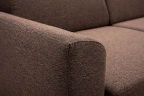 Masseno Narożnik SAPORE z funkcją spania i pojemnikiem na pościel Narozniki L, Rozkładana sofa - Brązowy, DENVER 11