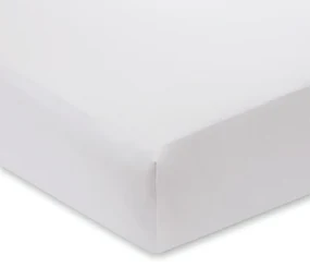 Białe prześcieradło z satyny bawełnianej Bianca Luxury, 135x190 cm