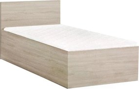 Łóżko SOFIA 80 x 200 cm, dąb sonoma Stelaż: Ze stelażem listwowym rolowanym elastycznym, Materac: Materac Coco Maxi 20 cm
