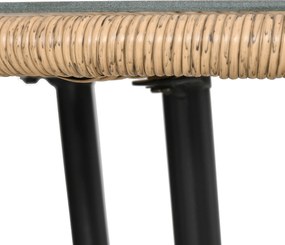 Outsunny 5-częściowy zestaw mebli ogrodowych z rattanu PE 46 cm x 60 cm x 89 cm