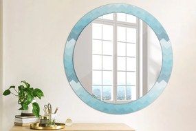 Lustro dekoracyjne okrągłe Wzór szewronowy