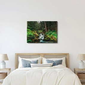 Obraz strumienia w lesie (70x50 cm)