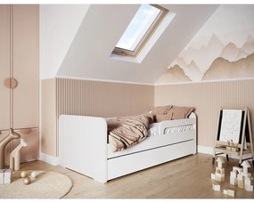 Białe łóżko dziecięce z materacem/ze stelażem 80x160 cm Duuli – ELTAP