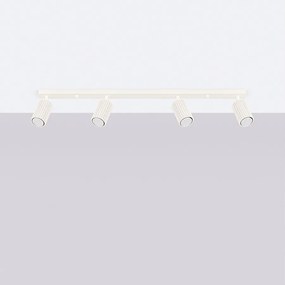 Lampa sufitowa minimalistyczny Gloow, aluminium - 4 źródło światła 4000K - L.81 x H.16.5 cm - beżowy