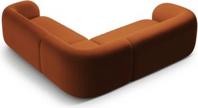 Aksamitny narożnik w kolorze terakoty Kate – Micadoni