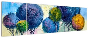 Obraz drzew kopułowych, obraz olejny (170x50 cm)