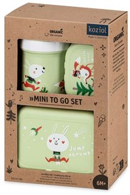Zestaw: bidon 200 ml i śniadaniówka HOP ON AT HOME, 3-częściowy, KOZIOL