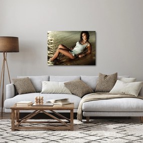 Obraz kobiety na plaży (70x50 cm)