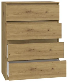 Komoda Malwa M4 ARTISAN4 szuflady dąb artisan 70 szer. 97 wys bez uchwytów