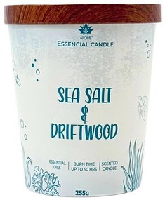 Arome Świeca w szkle z metalową pokrywką 255 g Sea salt & Driftwood