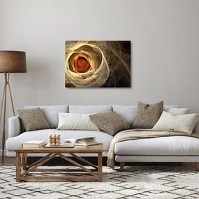 Obraz na szkle - Abstrakcyjne róże w ognistych kolorach (70x50 cm)