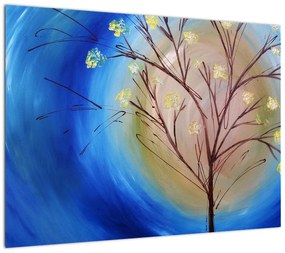 Obraz - Drzewo zakrywające słońce (70x50 cm)