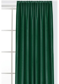 Zielona aksamitna zasłona częściowo zaciemniająca (dimout) 265x300 cm Velto – Filumi