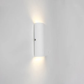 Zewnetrzna Nowoczesna lampa ścienna zewnętrzna biała 11,5 cm z diodą LED - Batt Nowoczesny Oswietlenie zewnetrzne