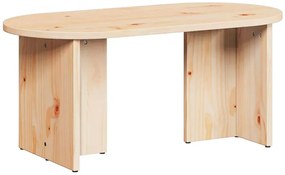 Naturalny drewniany stolik kawowy owalny L7-E75