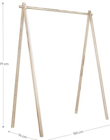 Brązowy wieszak na ubrania z drewna sosnowego Hongi – Karup Design