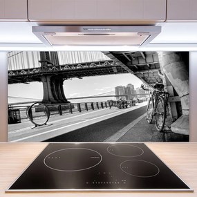 Panel Szklany do Kuchni Rowerowy Szlak nad Mostem