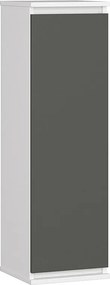 Szafka AKORD W30 Biała 30 cm 1 drzwi kolor Grafit Szary mat 3 półki 30x30x99 cm