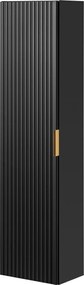 Szafka łazienkowa wisząca słupek czarny mat 35 x 25 x 140 cm ASTROS Black