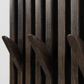 Ciemnobrązowy wieszak ścienny z litego drewna dębowego Parco – Spinder Design