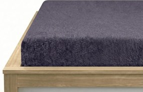 PrzytulneMieszkanie.pl Ekskluzywne prześcieradło frotte niebiesko-szare 200x220 cm