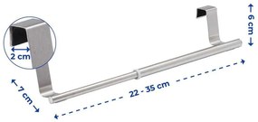 Teleskopowy wieszak na szafkę - kuchenny, łazienkowy, 22-35 cm, WENKO
