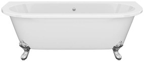 Wanna wolnostojąca przyścienna retro na nóżkach - 190 L - 170 x 74 x 62 cm - Biała - Akryl - SPARUS