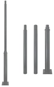 Metalowy pręt do słupa oświetleniowego BASE 3 m szary
