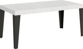 Stół rozkładany 200/304x90 cm Flame frassino biała nogi antracytowe