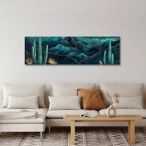 Obraz - Turkusowa noc (170x50 cm)